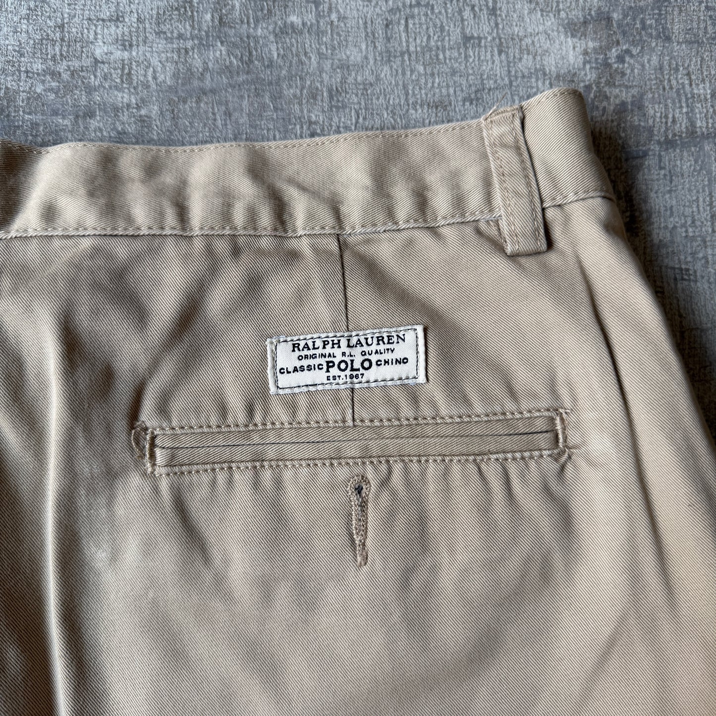Polo Ralph Lauren Mens Cargo Shorts Size 33 Beige Tan Y2K            -D16