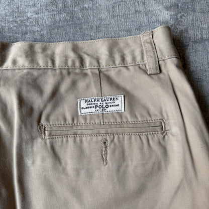 Polo Ralph Lauren Mens Cargo Shorts Size 33 Beige Tan Y2K            -D16