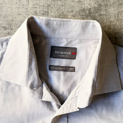 Reserve Cropped Long Sleeve Button Up Size 43/ L Mens           -C53