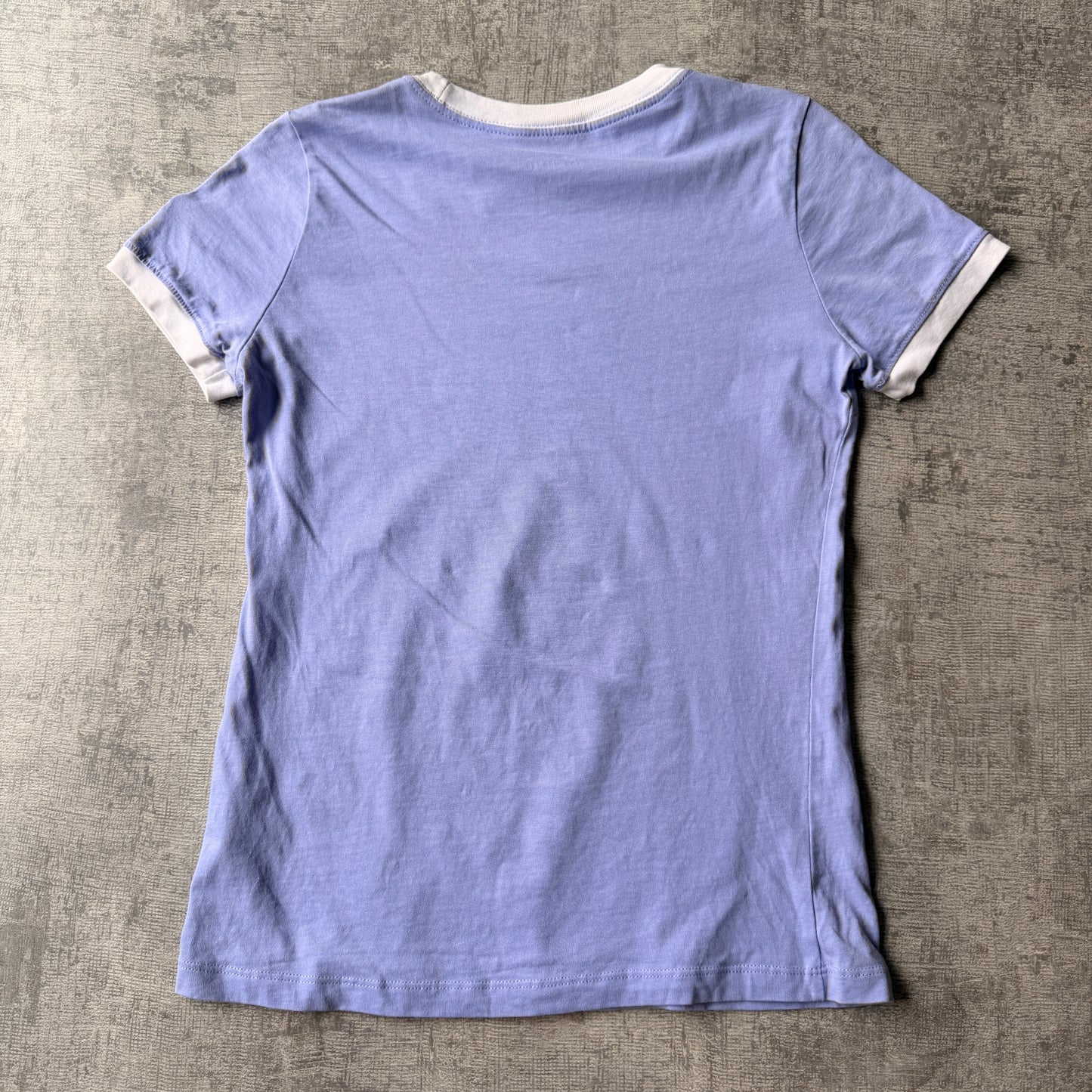 Nike Purple Ringer T-Shirt Size XS Womens Pastel Graphic Tee       -C36