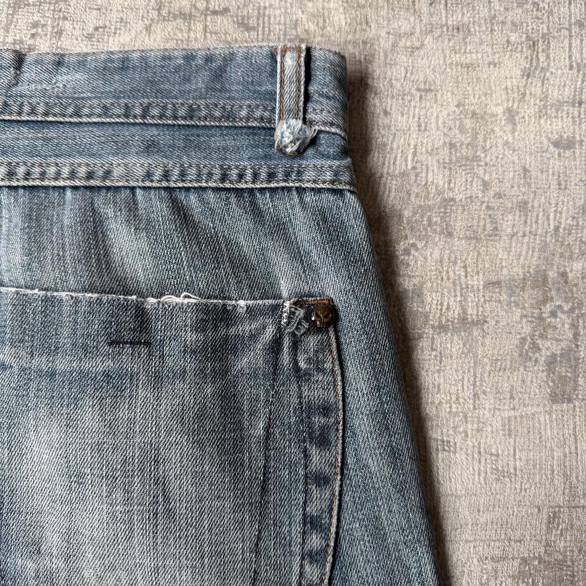EFFEKT Y2K Baggy Jeans Size 30 Light Blue Distressed Super Baggy      -H13