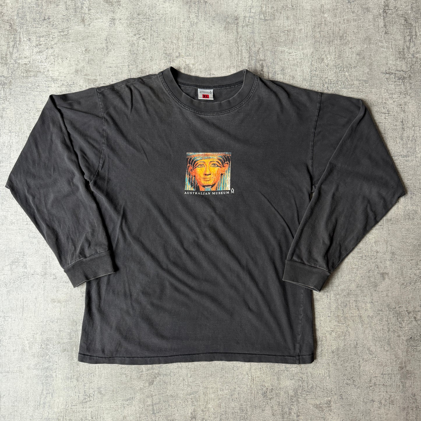 Vintage Australian Museum Pharaoh Long Sleeve T-Shirt Size XL 90's -B10