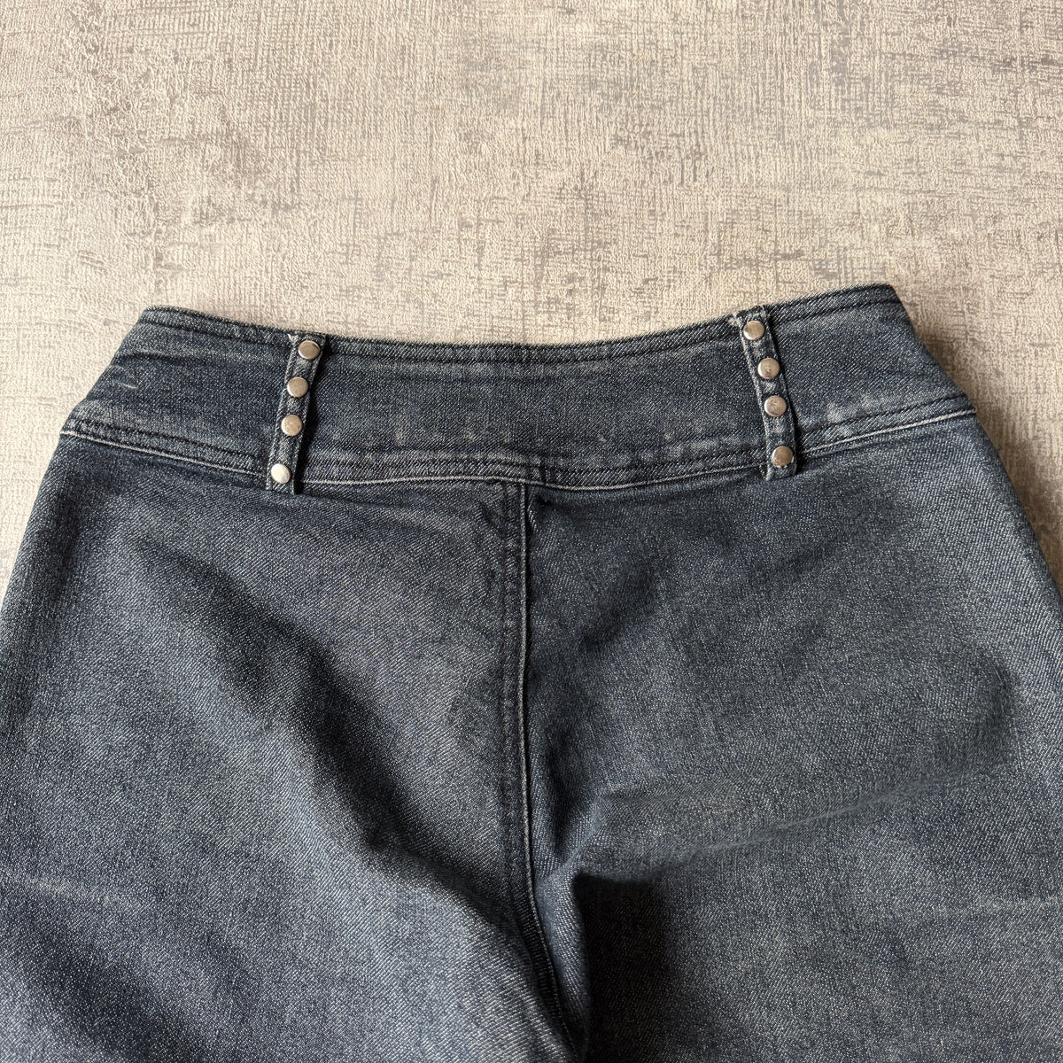 JUNK Womens Y2K Flare Jeans Size 8 Dark Blue Denim                 -F9
