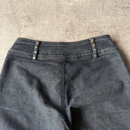 JUNK Womens Y2K Flare Jeans Size 8 Dark Blue Denim                 -F9