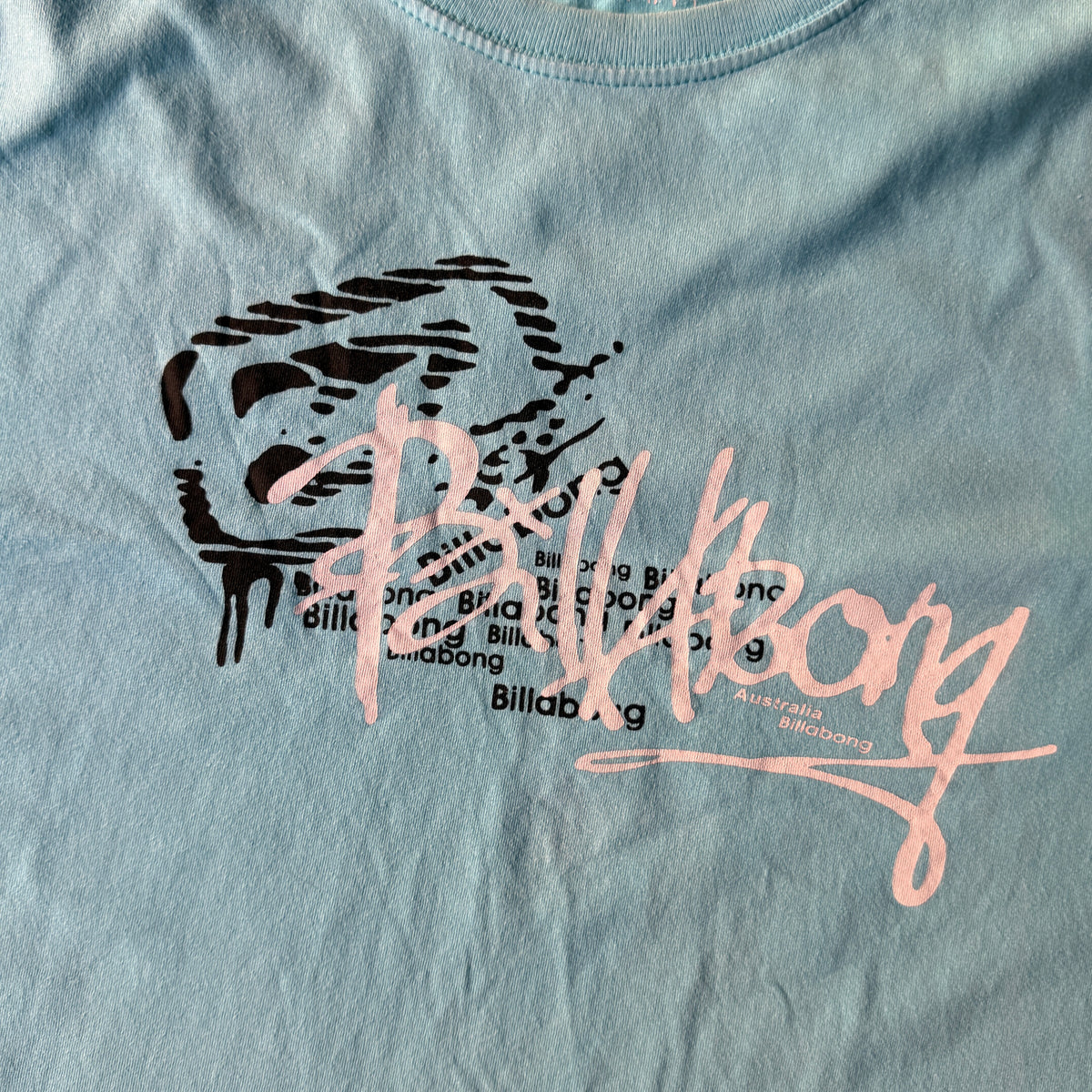 Billabong Y2K Graphic T-Shirt Size XL Mens Light Blue Tee               -D59