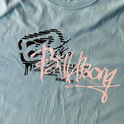Billabong Y2K Graphic T-Shirt Size XL Mens Light Blue Tee               -D59