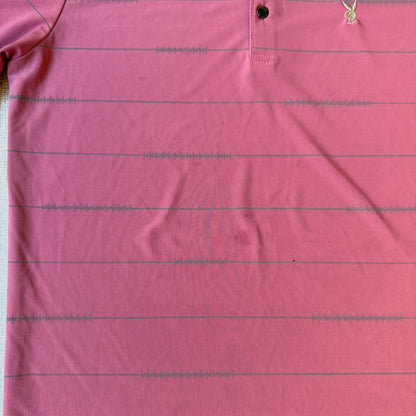 Playboy Vintage Mens Pink Polo Shirt Size Fits S-M Mens          -F51