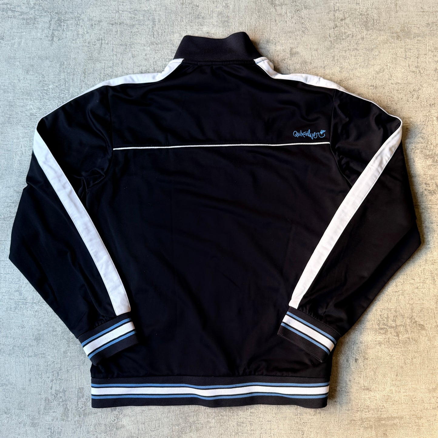 Quiksilver Y2K Track Jacket Script Graphic Size M Mens Black              -B50