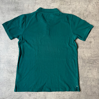 Umbro Green Polo Shirt Size M Mens Y2K Short Sleeve                 -F38
