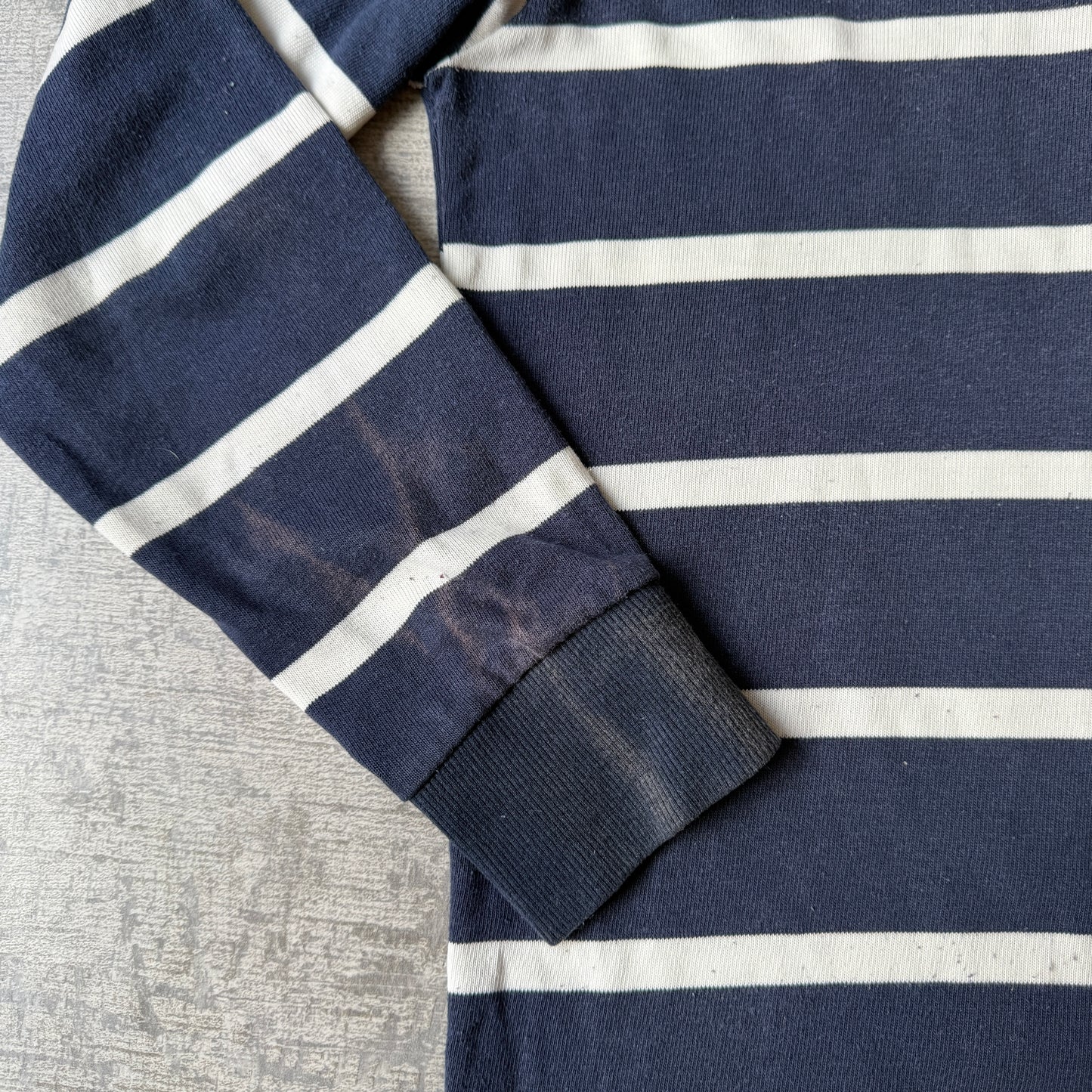 Polo Ralph Lauren Womens Long Sleeve Polo Shirt Size L Navy White             -H53