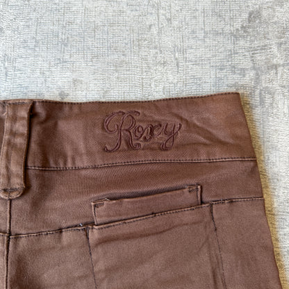 Roxy Womens Y2K Brown Capris Size 10 Slim Fit Low Rise               -E12