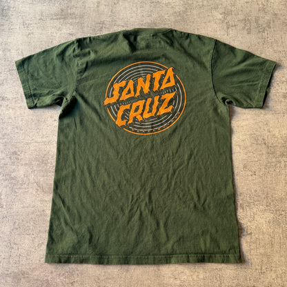 Santa Cruz Skate Y2K Green Graphic T-Shirt Size M Mens                   -D62