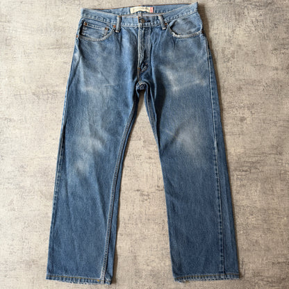 Levi's Vintage 505 Straight Fit Jeans Size W33 L32 Blue Vintage Mens             -A54