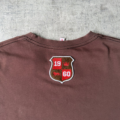 Lonsdale Y2K Brown Graphic T shirt Size S Mens Short Sleeve       -A33
