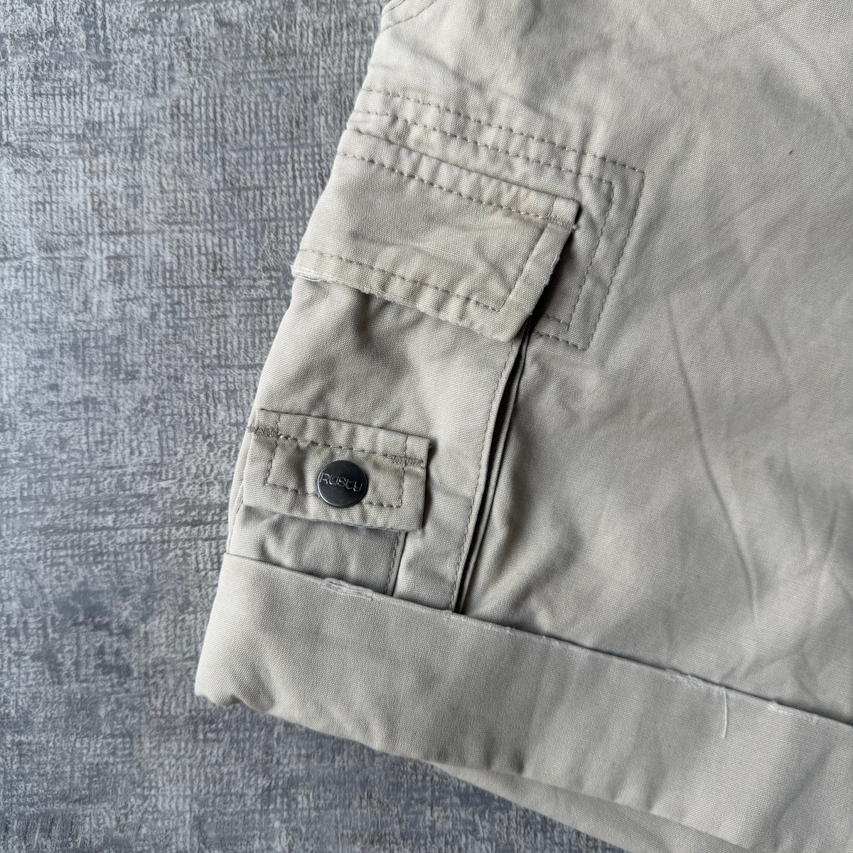 Rusty Y2K Womens Cargo Shorts Size 10 Beige Mini Shorts           -C9