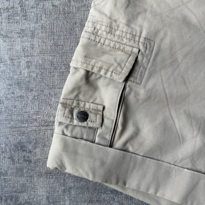 Rusty Y2K Womens Cargo Shorts Size 10 Beige Mini Shorts           -C9