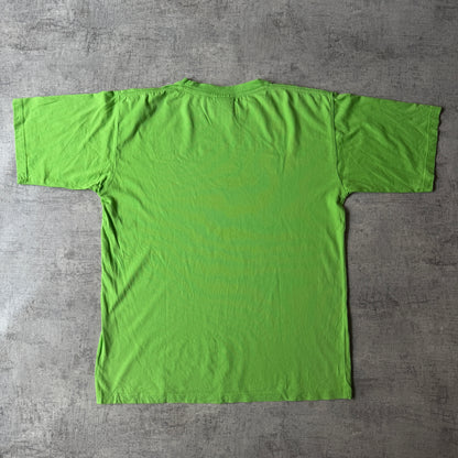 Hang Ten Y2K Graphic Surf T-Shirt Size L Mens Lime Green Tee                       -E52