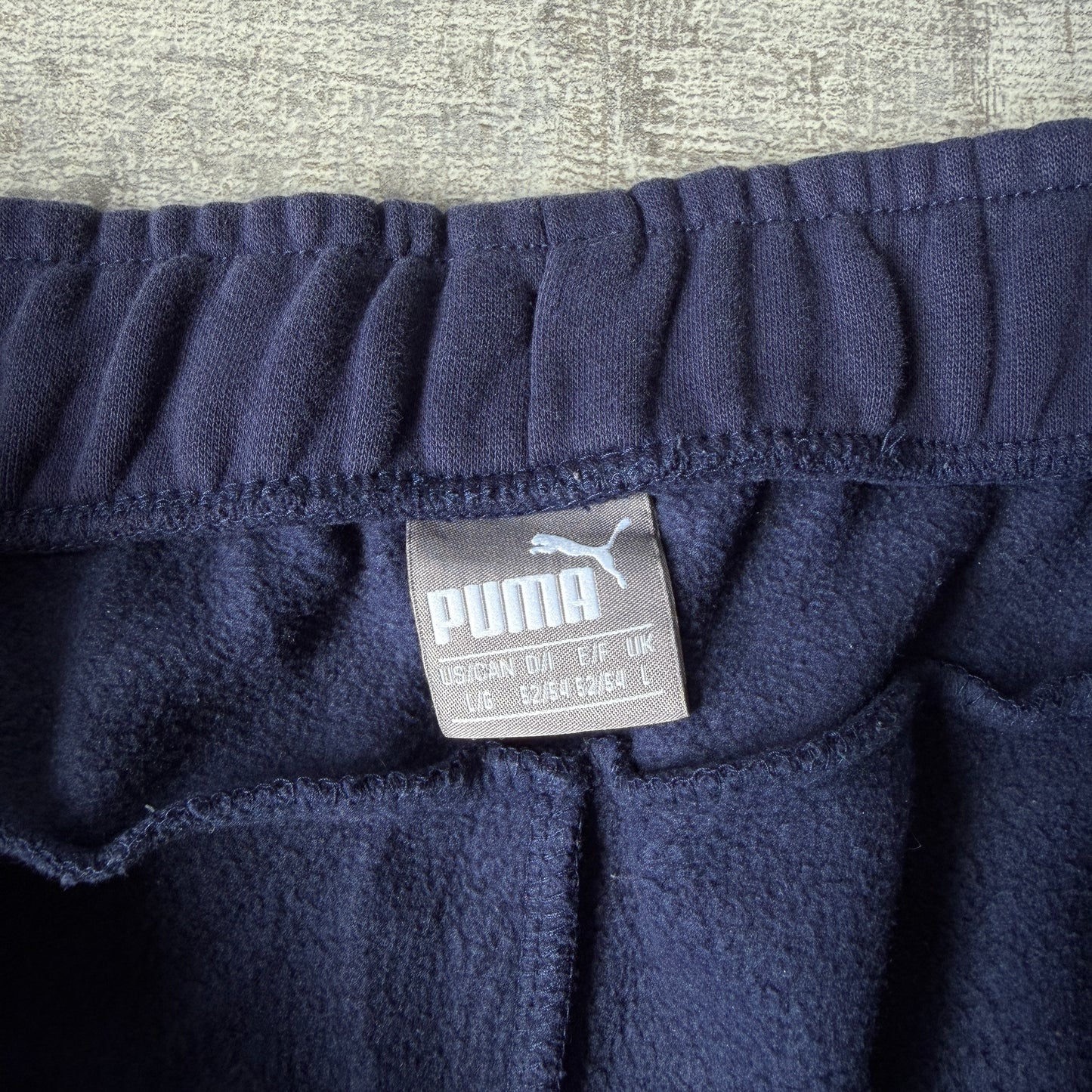 Puma Mens Y2K Navy Blue Track Pants Size L Baggy              -E8