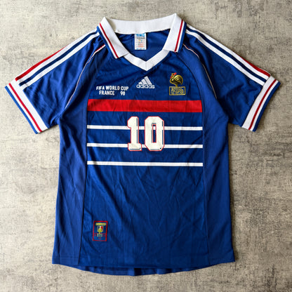 France 1998 Zidane Football Jersey Size S Mens Retro Remake              -B60