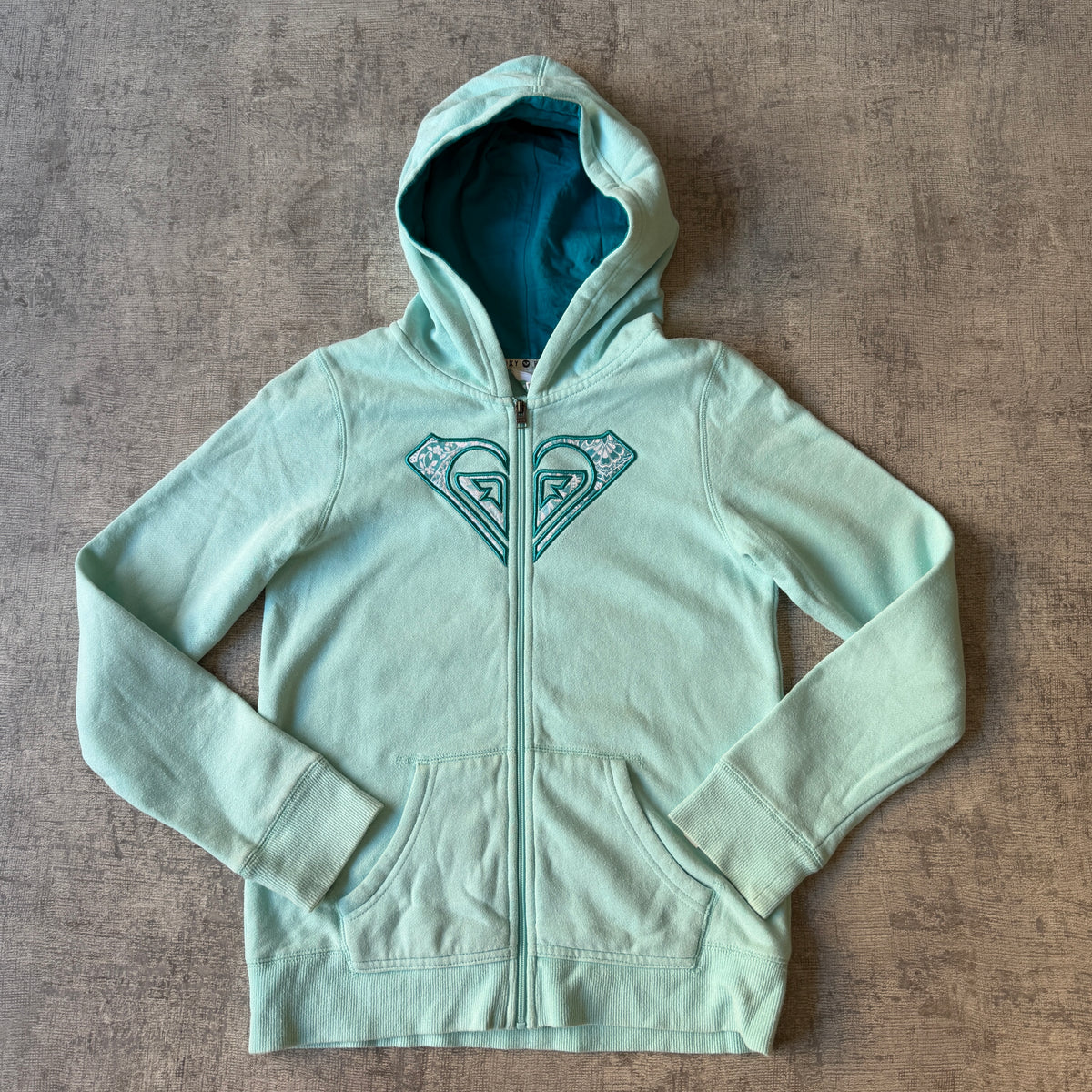 Roxy Y2K Pastel Blue Full Zip Hoodie Size 14Y/ XS Womens         -A68