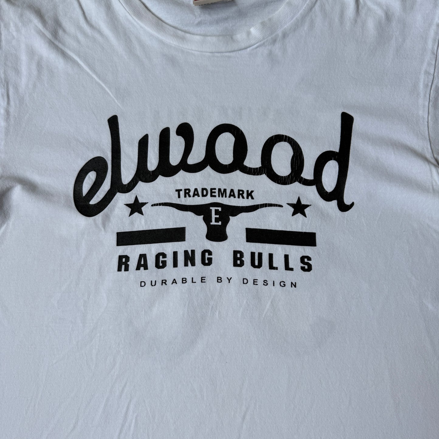 Elwood Raging Bulls Y2K White T Shirt Size Fits L Mens           -G47