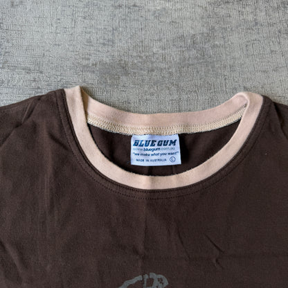 Boag's Draught Beer Y2K Ringer Shirt Size L Men's Brown     -A5