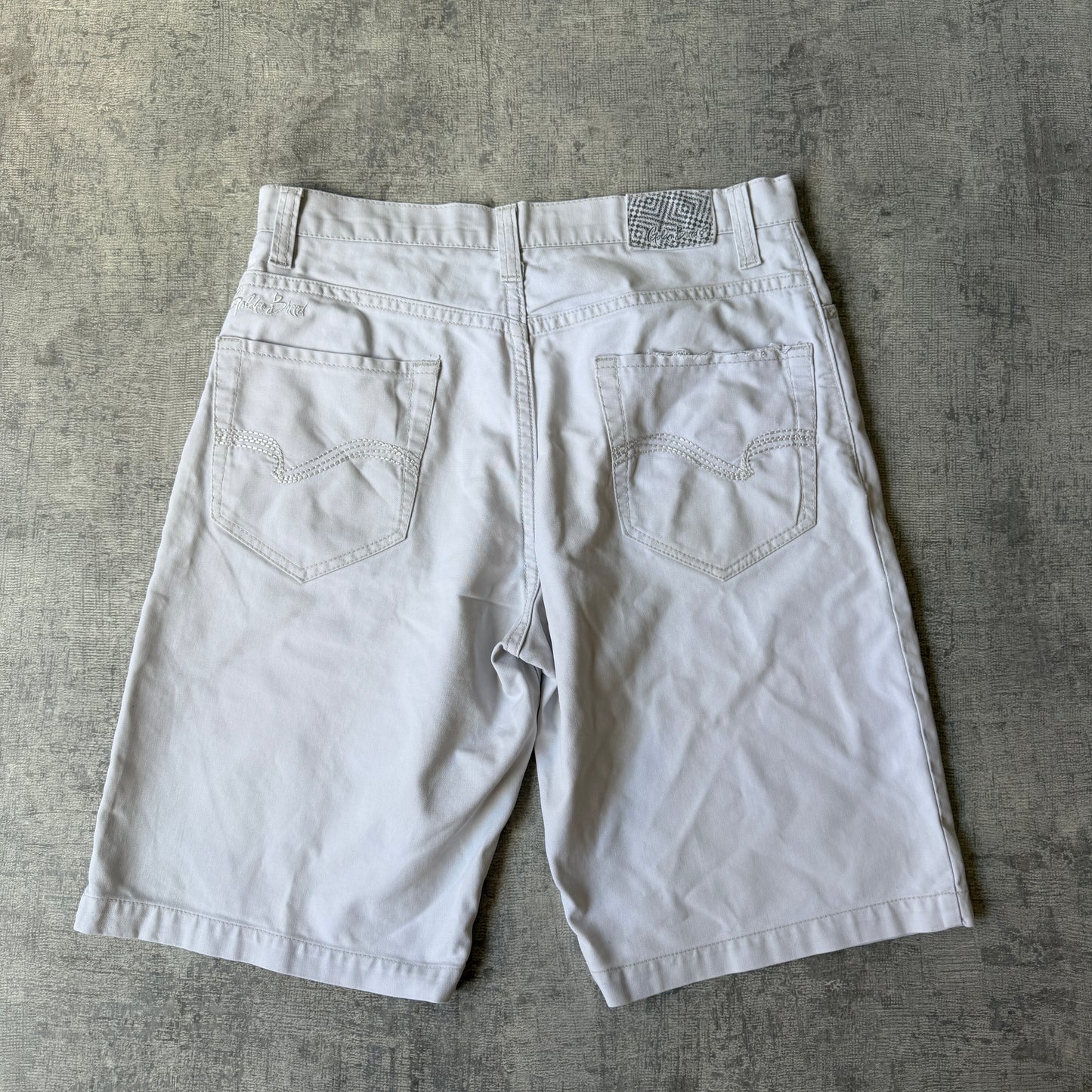 Golden Breed Mens Y2K White Surf Cargo Shorts Size 31              -E10