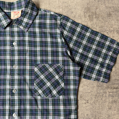 Vintage Plaid Cropped Button Up Size SM Mens Multicoloured       -H4
