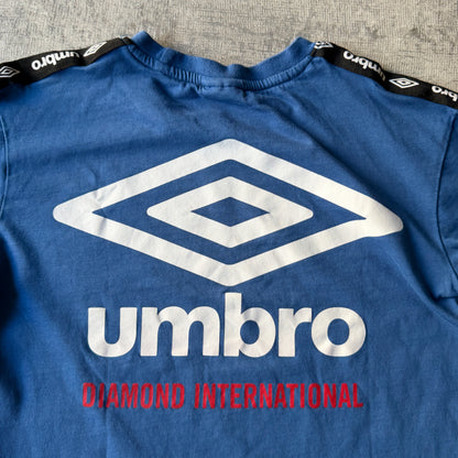 Umbro Womens Blue Baby Tee Size 12Y Fits S-M Womens            -D39