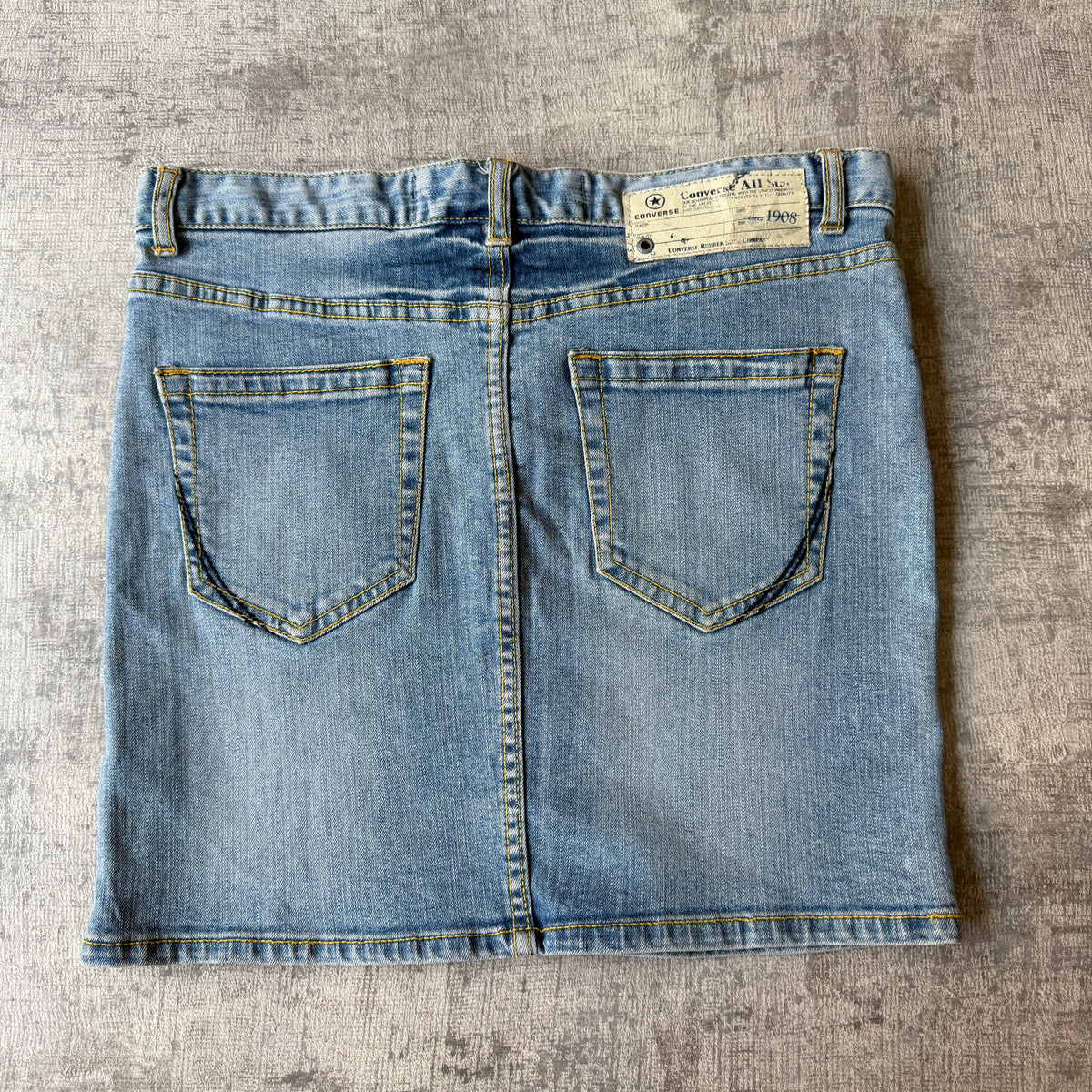 Converse Y2K Womens Denim Skirt Size 28 Low Rise Light Blue          -C58