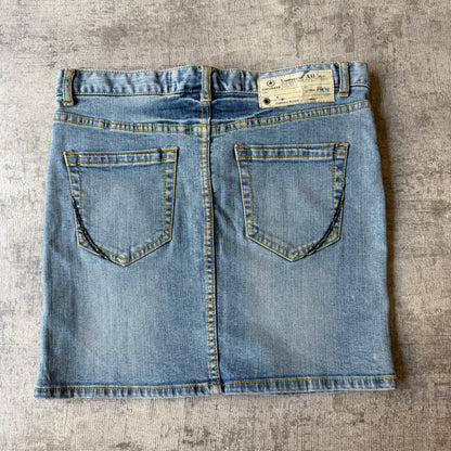 Converse Y2K Womens Denim Skirt Size 28 Low Rise Light Blue          -C58