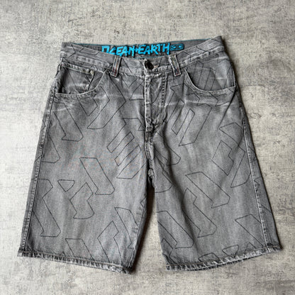 Ocean & Earth Y2K Baggy Black Washed Jorts Size 33 Mens        -G11