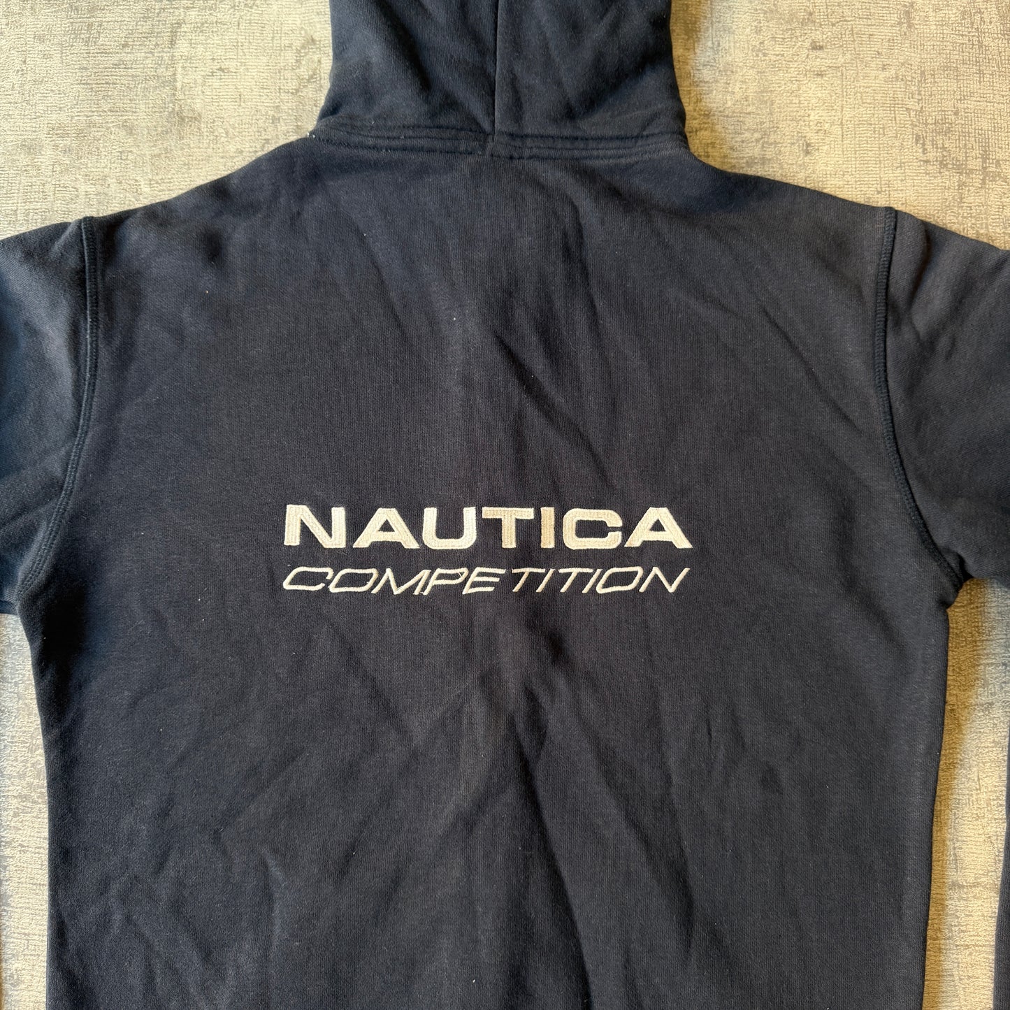 Nautica Competition Zip Hoodie Size S Mens Navy Y2K                    -C61