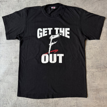 “Get The F Out” 2002 WWE Vintage T-Shirt Size XL Mens East Coast Tag                          -E45