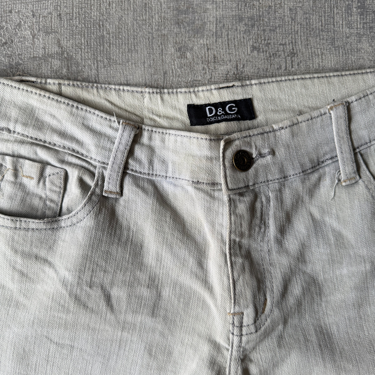 Dolce & Gabbana Vintage Bootleg Jeans Size 32 Light Grey           -C56