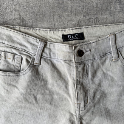 Dolce & Gabbana Vintage Bootleg Jeans Size 32 Light Grey           -C56