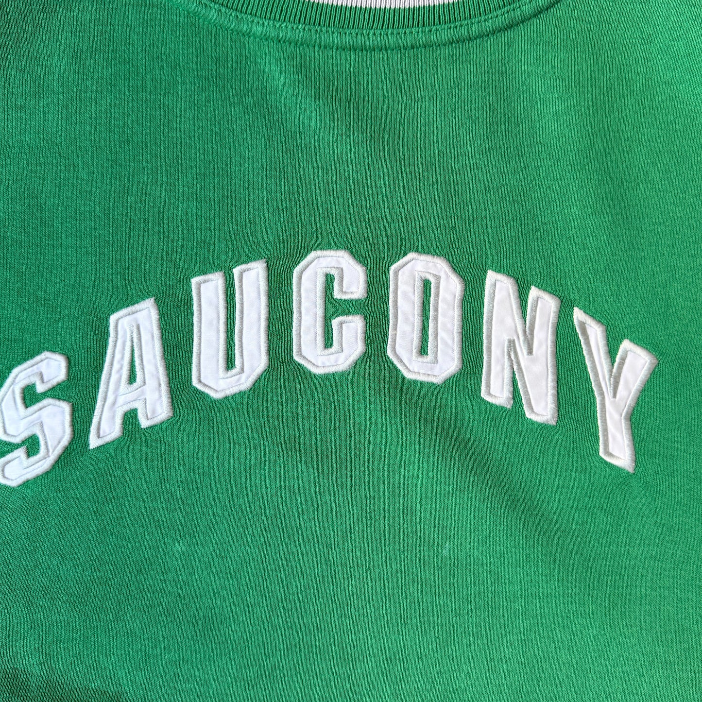 Saucony Vintage Two Tone Sweater Size S Mens Oversized Green White           -B46