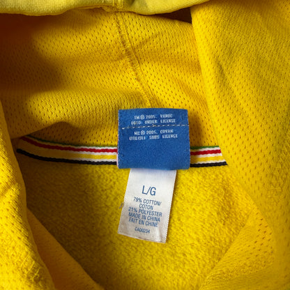 Vintage Canada Winter Olympic Hoodie Size L Mens Yellow Pullover          -H25