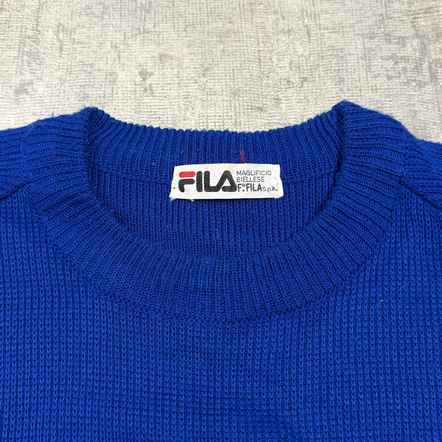 Vintage Fila Knit Sweater Blue Size Fits S-M Womens Pullover           -I30