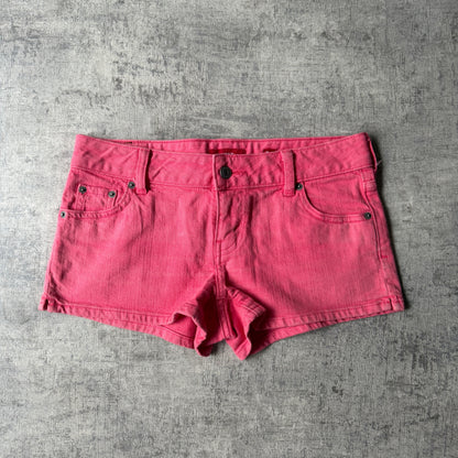 Levis Pink Y2K Mini Shorts Size 26 Denim Low Rise            -F5
