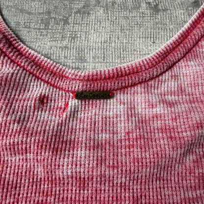 Lee Cooper Womens Y2K Tank Top Size Fits S Red Washed             -F57