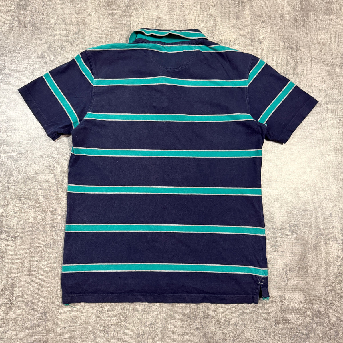 Canterbury Y2K Striped Polo Shirt Size M Mens Blue/ Green Top                        -I68