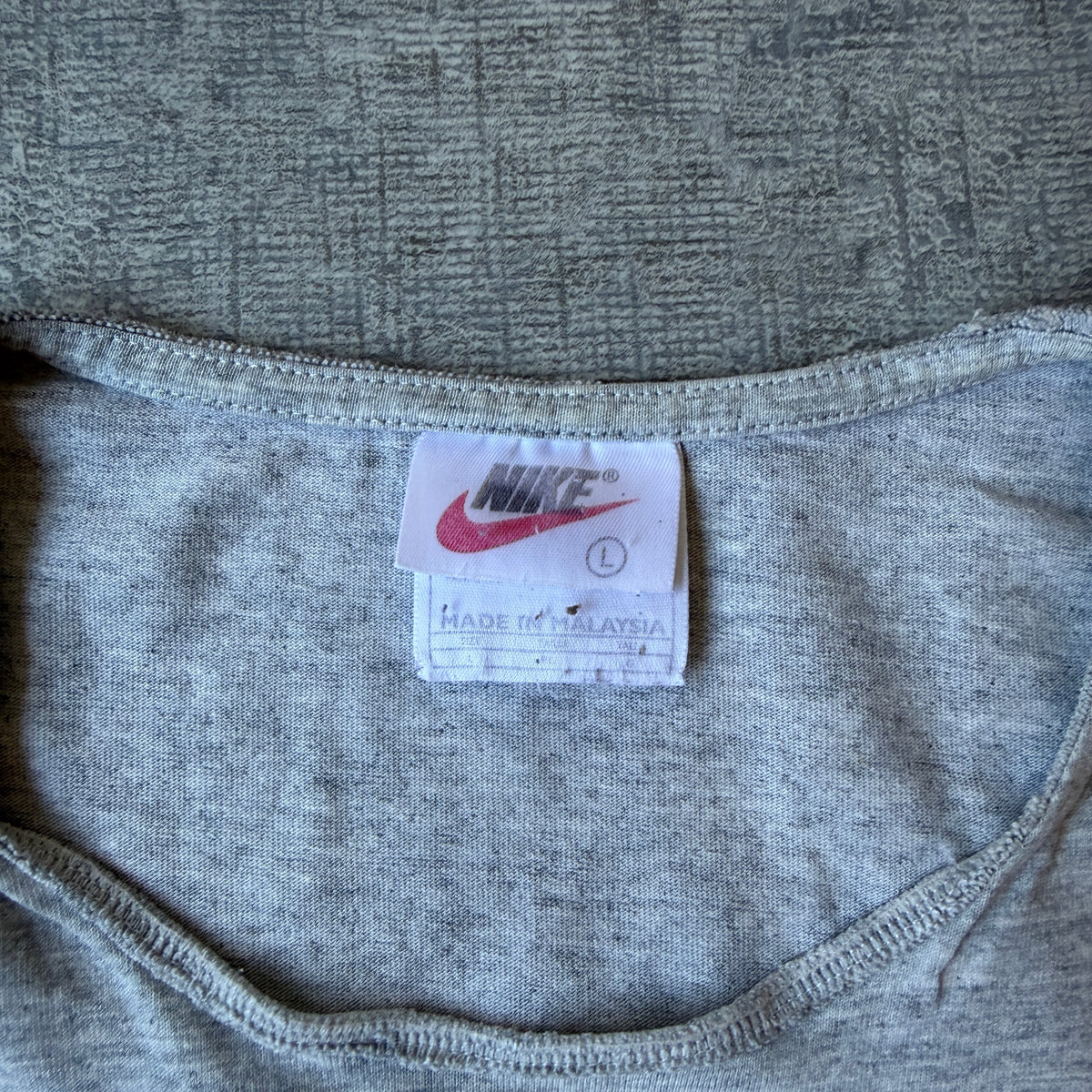 Vintage Nike Tennis T-Shirt Size L Mens Grey Tee Top         -H41