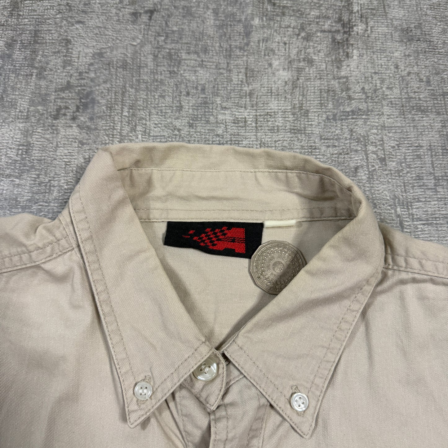 Vintage F1 2000 Grand Prix Cropped Button Up Shirt Size XL Mens            -I3