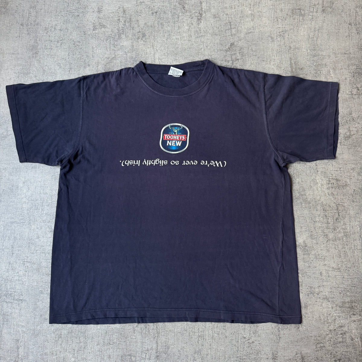 Tooheys New 2005 Navy Blue Graphic T Shirt Size XXL St Pat’s           -G51