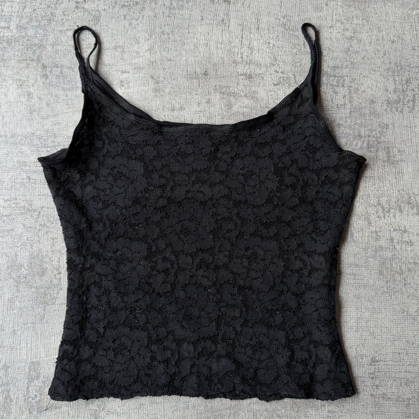 Lili Y2K Black Lace Cami Top Fits Size S Womens Tank                   -C46