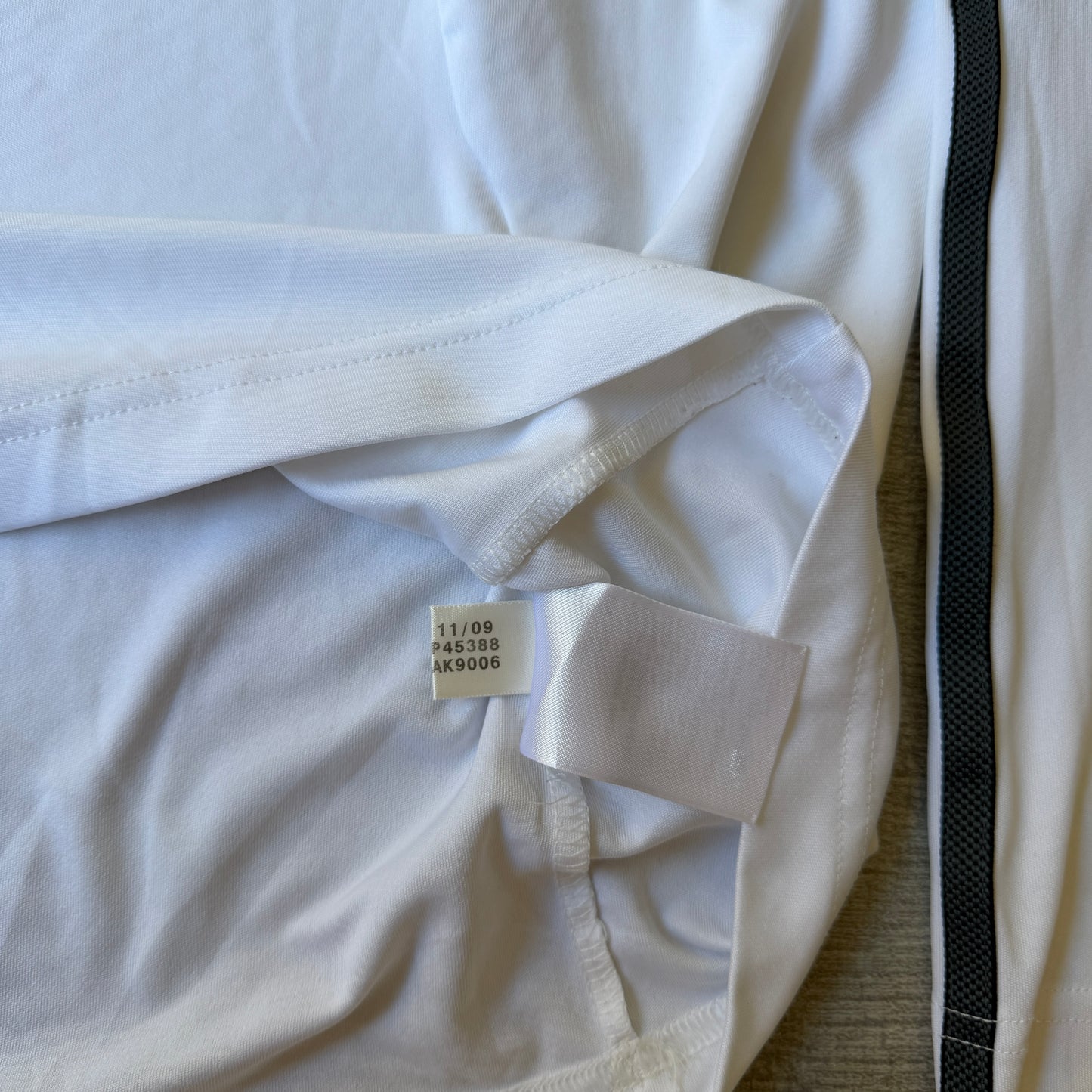 Adidas Y2K Athletic Long Sleeve Top Size L Mens White Black Top        -H52