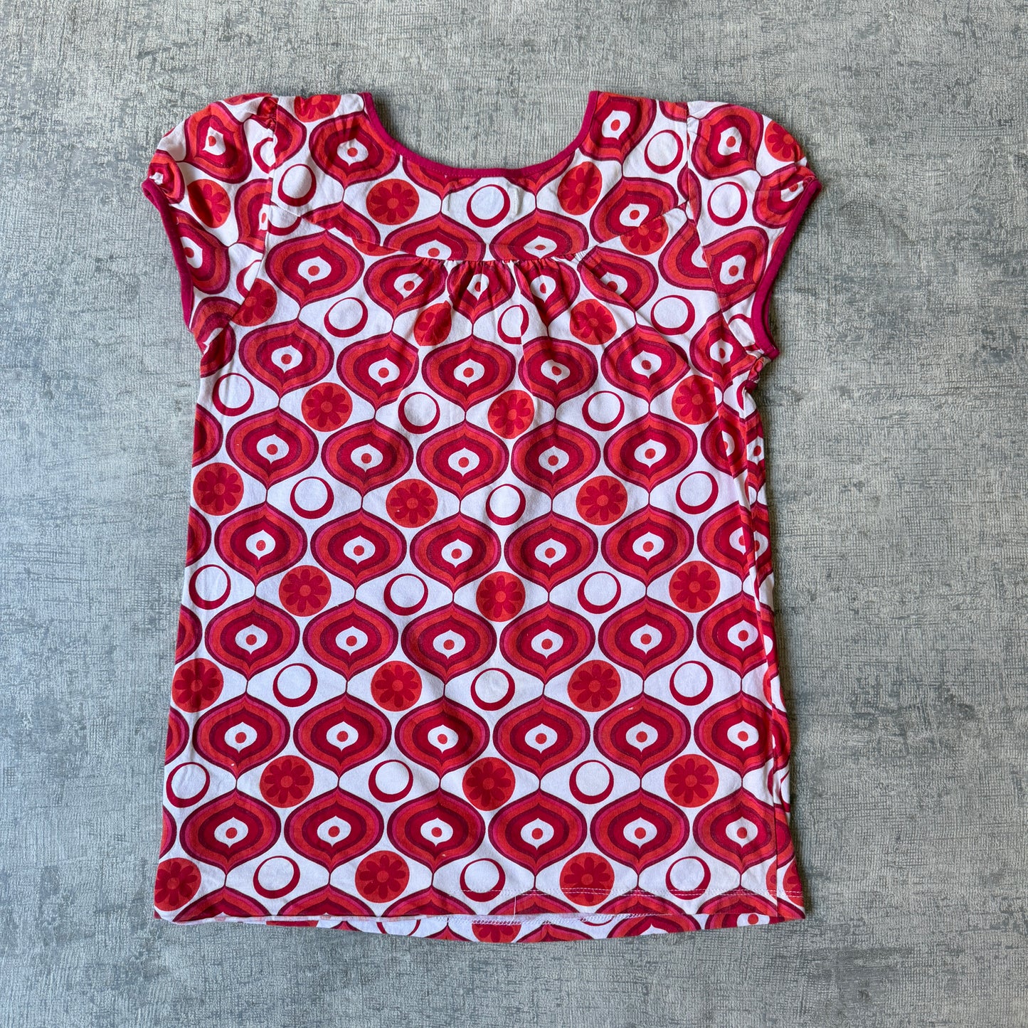 Hot Options Womens Y2K Red & White Top Size 10 Scoop Neck Blouse             -E63