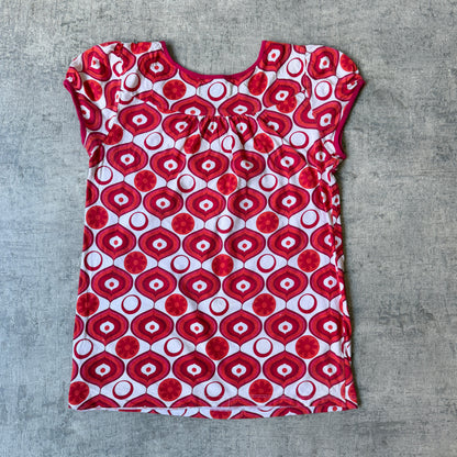 Hot Options Womens Y2K Red & White Top Size 10 Scoop Neck Blouse             -E63