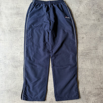 Fila Navy Y2K Baggy Track Pants Size M Elastic Waist                   -F11